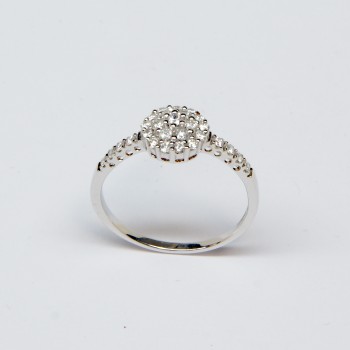 9ct White Gold Diamond Ring